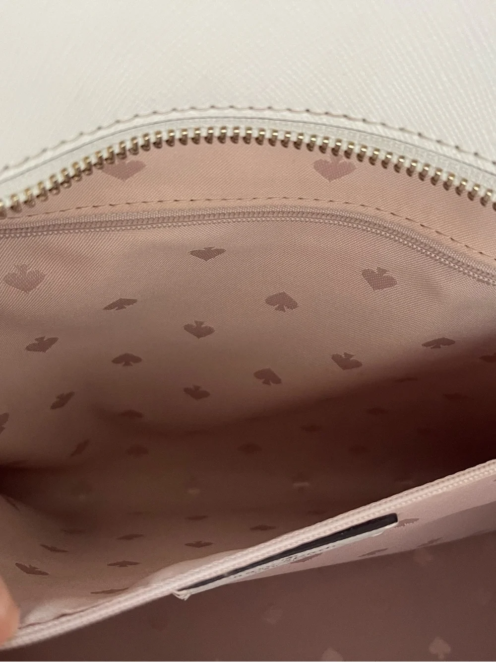 Kate Spade Large White Staci Saffiano Leather Satchel
